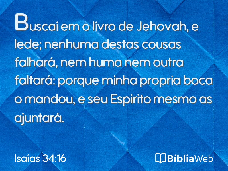 Isaías 34:16 em imagem para compartilhar