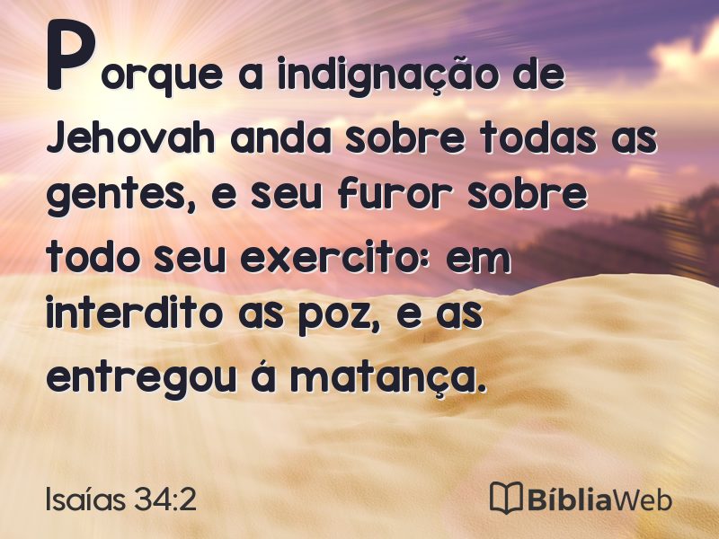 Isaías 34:2 em imagem para compartilhar