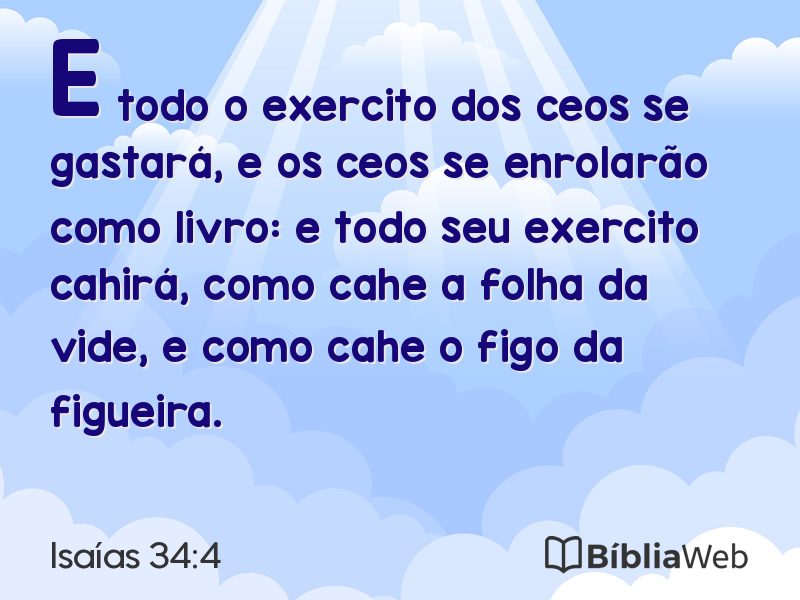 Isaías 34:4 em imagem para compartilhar