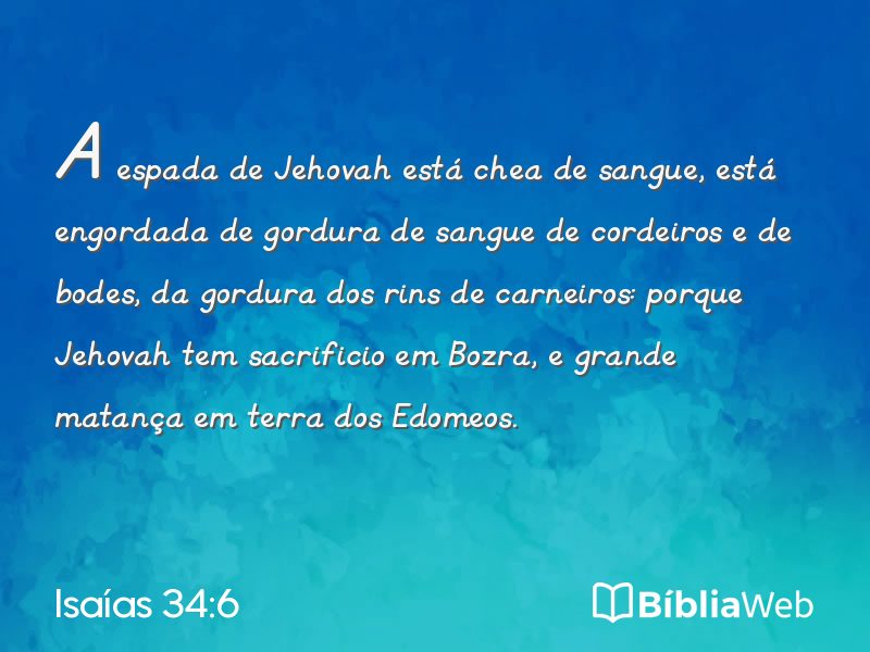 Isaías 34:6 em imagem para compartilhar