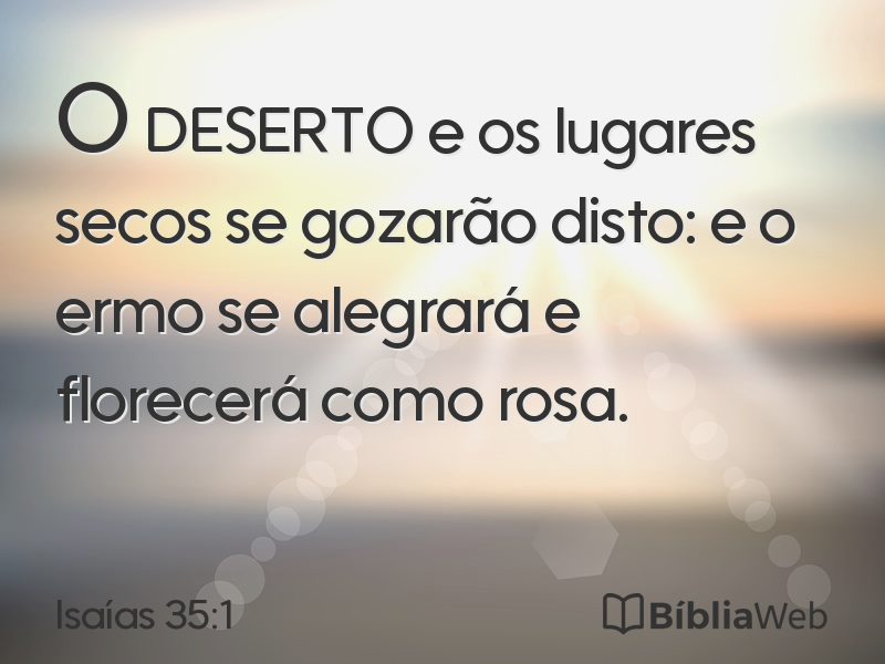 Isaías 35:1 em imagem para compartilhar