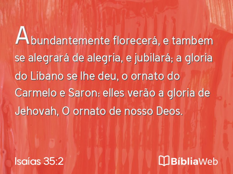 Isaías 35:2 em imagem para compartilhar