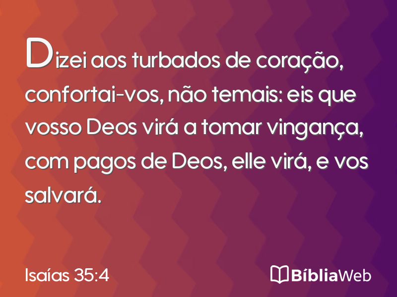 Isaías 35:4 em imagem para compartilhar