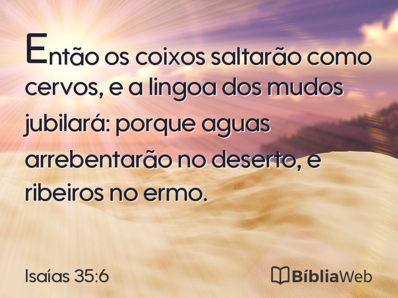 Isaías 35:6 em imagem para compartilhar