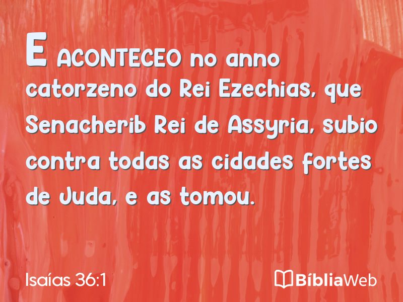 Isaías 36:1 em imagem para compartilhar