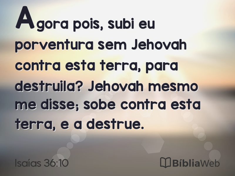 Isaías 36:10 em imagem para compartilhar