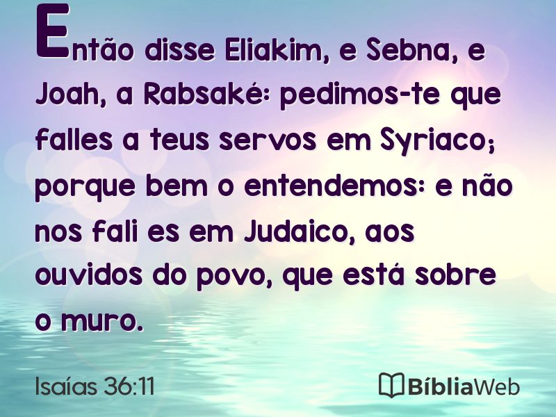 Isaías 36:11 em imagem para compartilhar