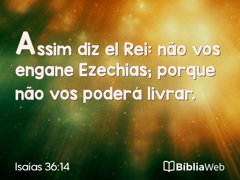 Isaías 36:14 em imagem para compartilhar