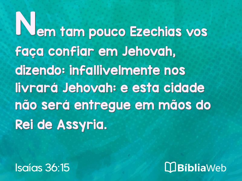 Isaías 36:15 em imagem para compartilhar