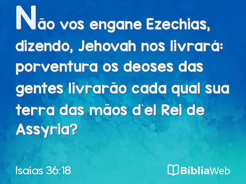 Isaías 36:18 em imagem para compartilhar