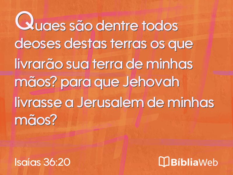 Isaías 36:20 em imagem para compartilhar