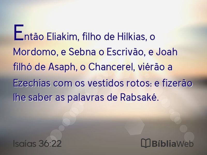Isaías 36:22 em imagem para compartilhar