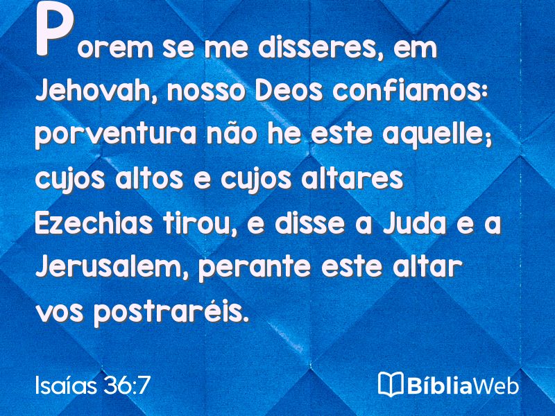 Isaías 36:7 em imagem para compartilhar