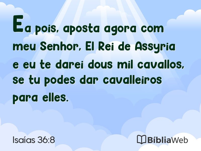 Isaías 36:8 em imagem para compartilhar