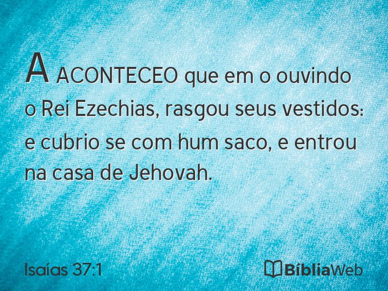 Isaías 37:1 em imagem para compartilhar