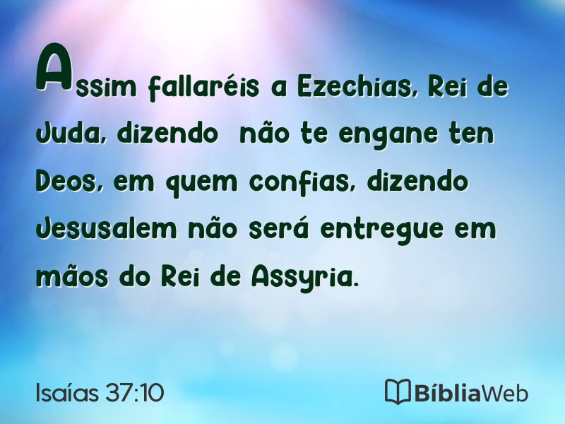 Isaías 37:10 em imagem para compartilhar