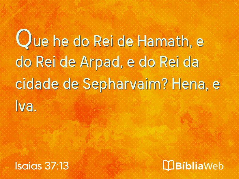 Isaías 37:13 em imagem para compartilhar