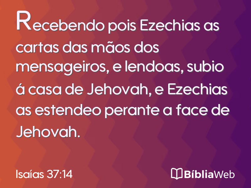 Isaías 37:14 em imagem para compartilhar
