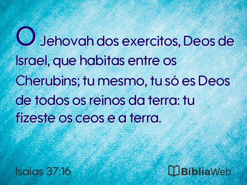 Isaías 37:16 em imagem para compartilhar