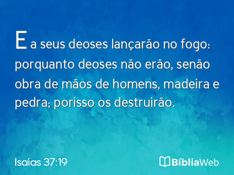 Isaías 37:19 em imagem para compartilhar