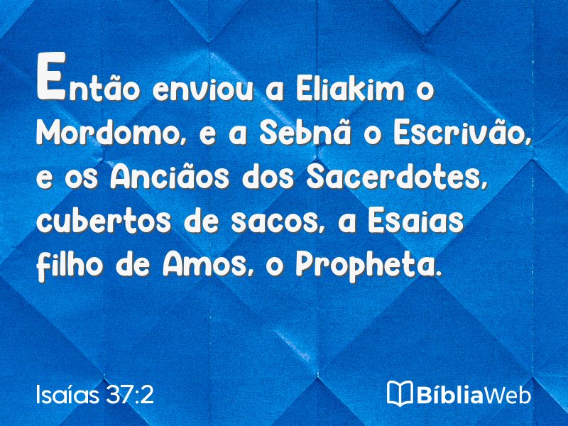 Isaías 37:2 em imagem para compartilhar