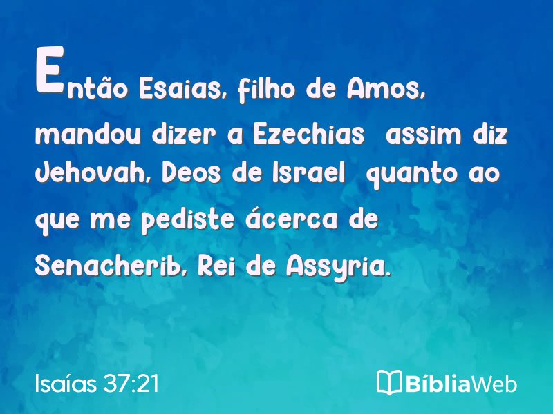 Isaías 37:21 em imagem para compartilhar