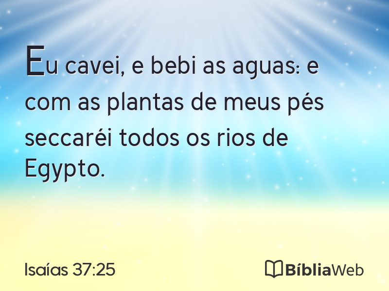 Isaías 37:25 em imagem para compartilhar