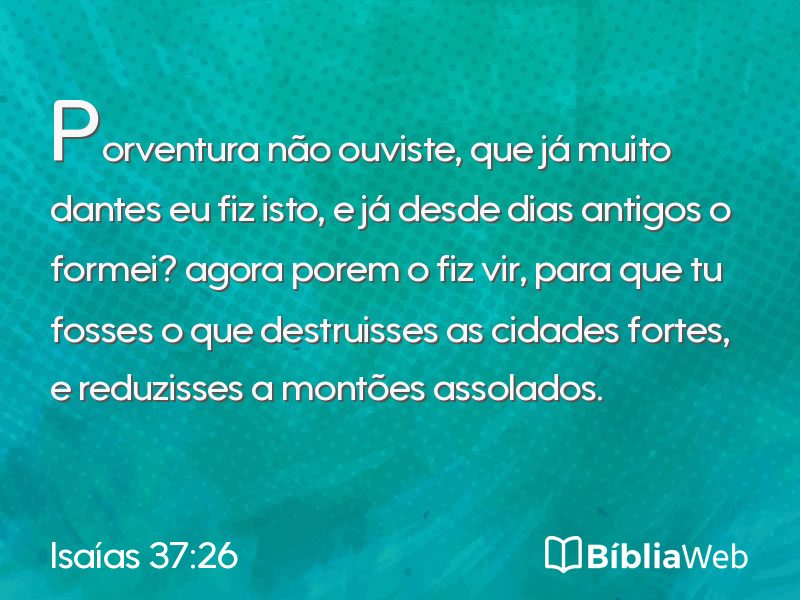 Isaías 37:26 em imagem para compartilhar