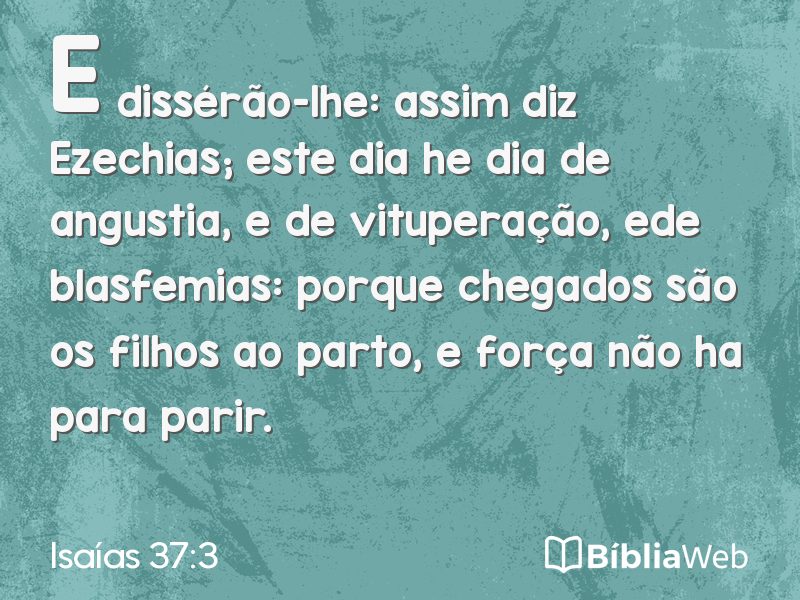 Isaías 37:3 em imagem para compartilhar