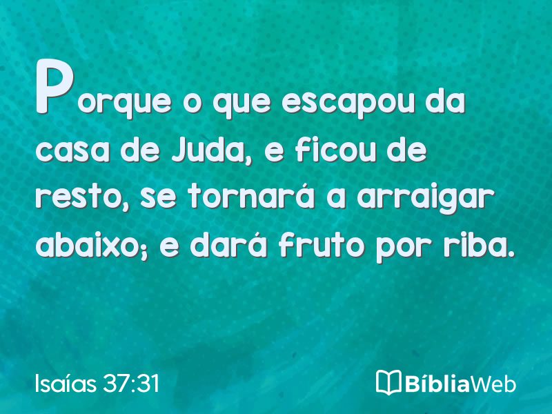 Isaías 37:31 em imagem para compartilhar