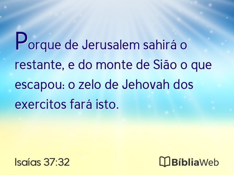 Isaías 37:32 em imagem para compartilhar
