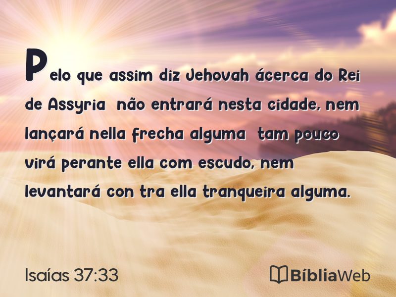 Isaías 37:33 em imagem para compartilhar