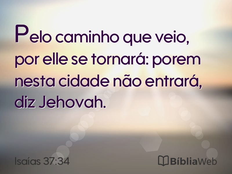 Isaías 37:34 em imagem para compartilhar