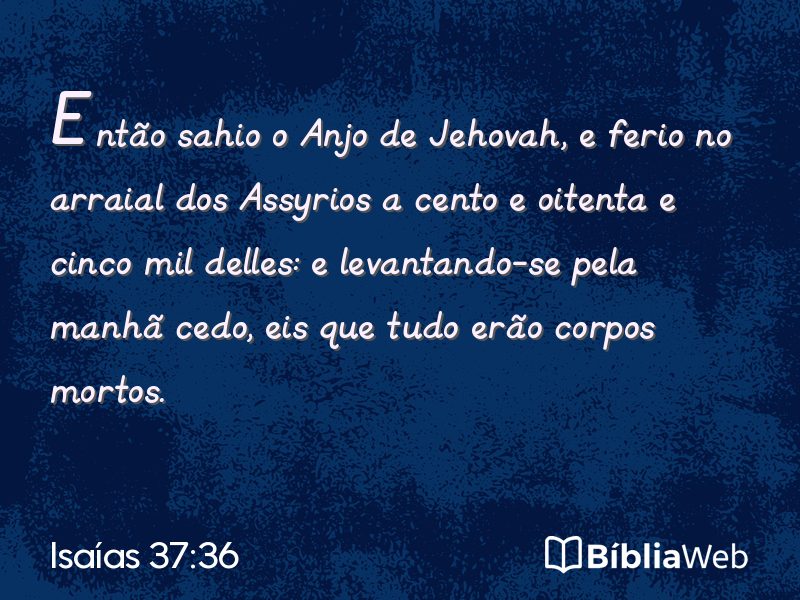 Isaías 37:36 em imagem para compartilhar