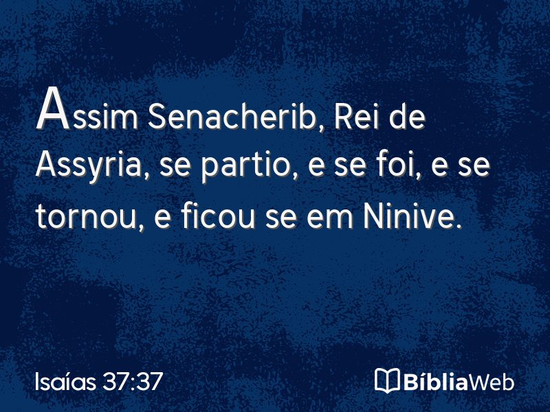 Isaías 37:37 em imagem para compartilhar