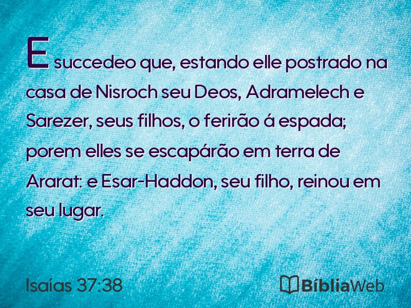Isaías 37:38 em imagem para compartilhar