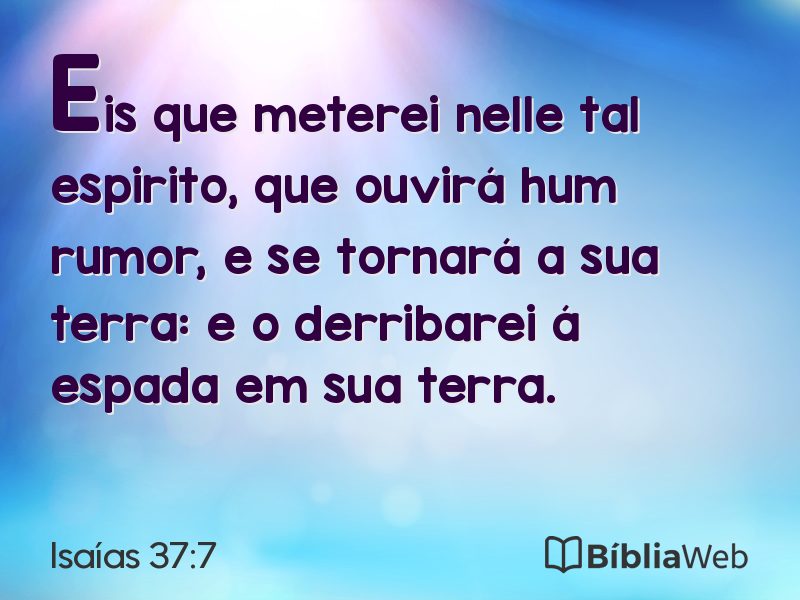 Isaías 37:7 em imagem para compartilhar