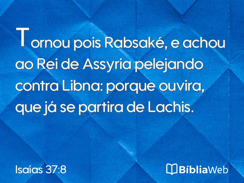 Isaías 37:8 em imagem para compartilhar