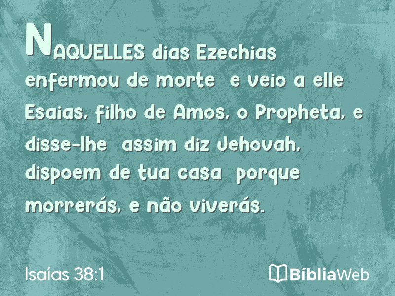 Isaías 38:1 em imagem para compartilhar