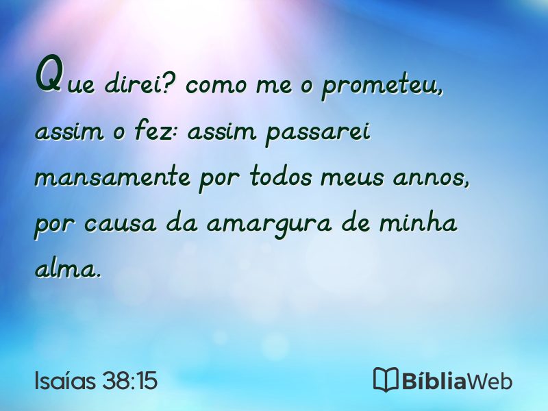 Isaías 38:15 em imagem para compartilhar