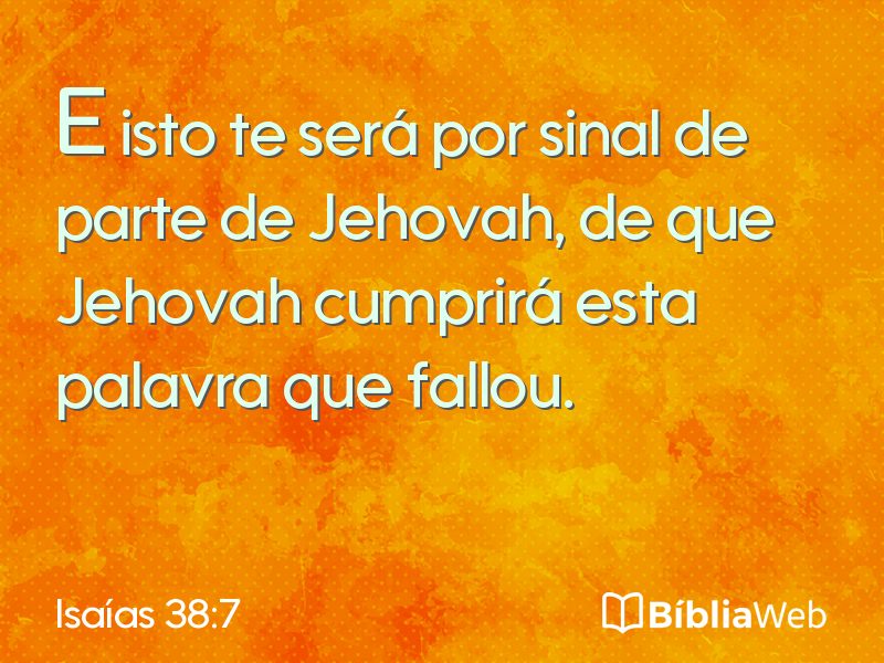 Isaías 38:7 em imagem para compartilhar