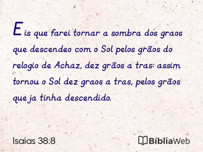 Isaías 38:8 em imagem para compartilhar