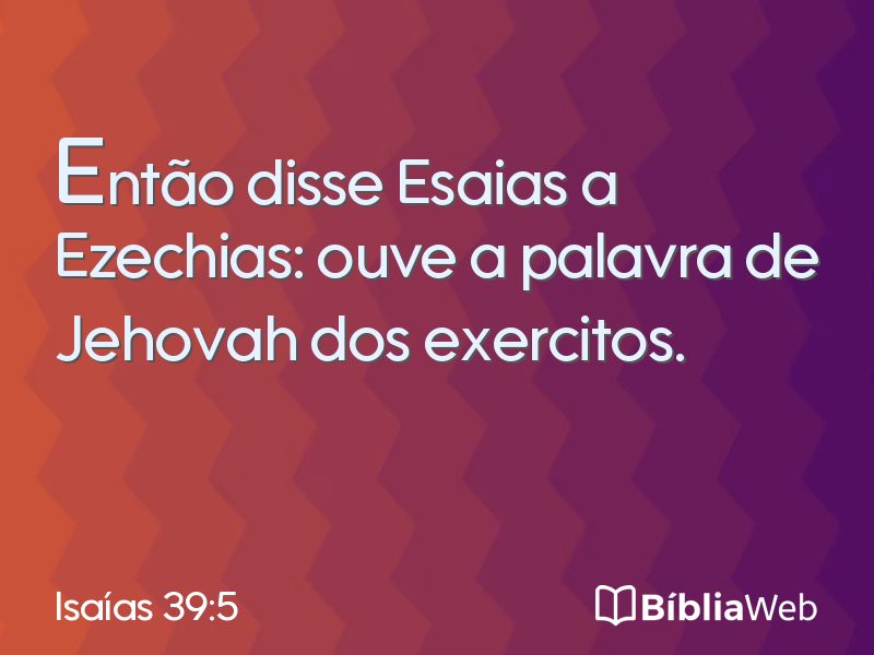 Isaías 39:5 em imagem para compartilhar