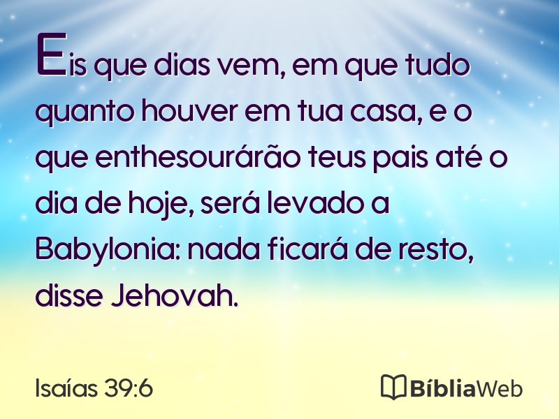 Isaías 39:6 em imagem para compartilhar
