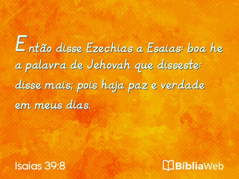 Isaías 39:8 em imagem para compartilhar