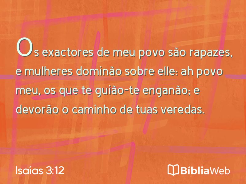 Isaías 3:12 em imagem para compartilhar