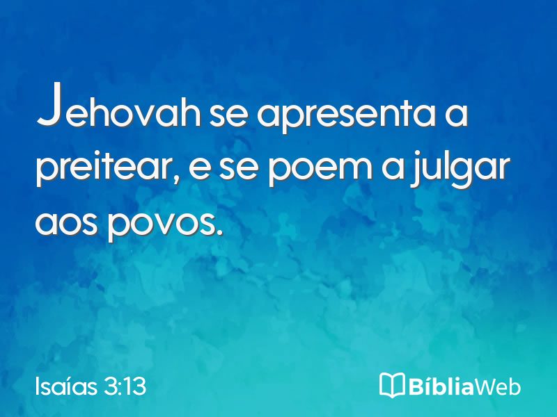 Isaías 3:13 em imagem para compartilhar