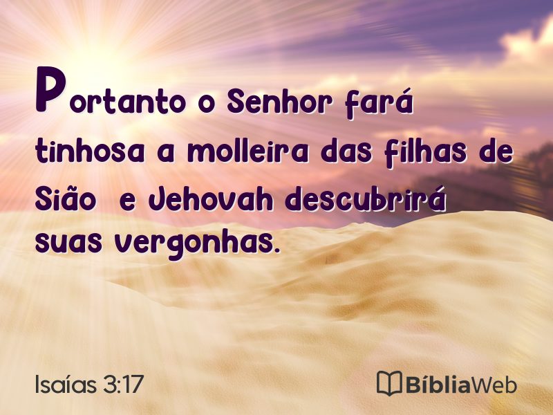 Isaías 3:17 em imagem para compartilhar