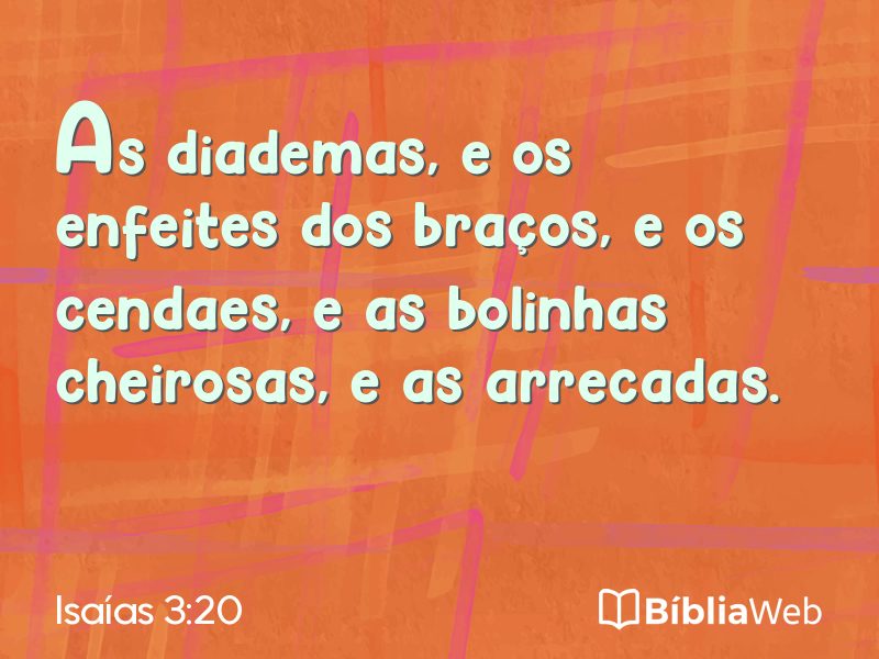 Isaías 3:20 em imagem para compartilhar