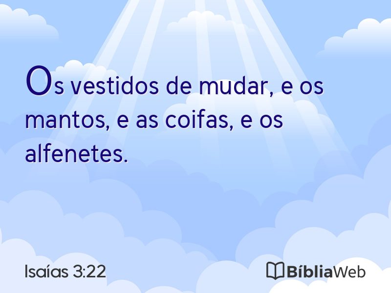 Isaías 3:22 em imagem para compartilhar